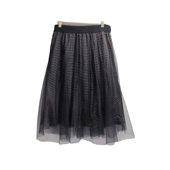 Metro Wear Dresses & Skirts - Metrowear  Women's Elegant Black Striped Tulle Layered Lined  Skirt Size M